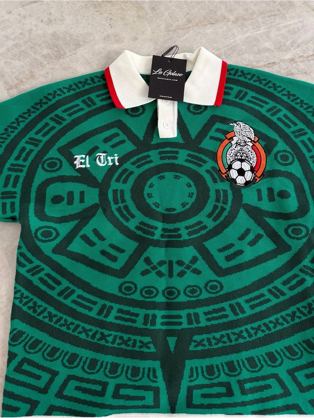 El Tri México Green Thick Knit Polo Shirt